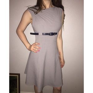 calvin klein grey business casual dress